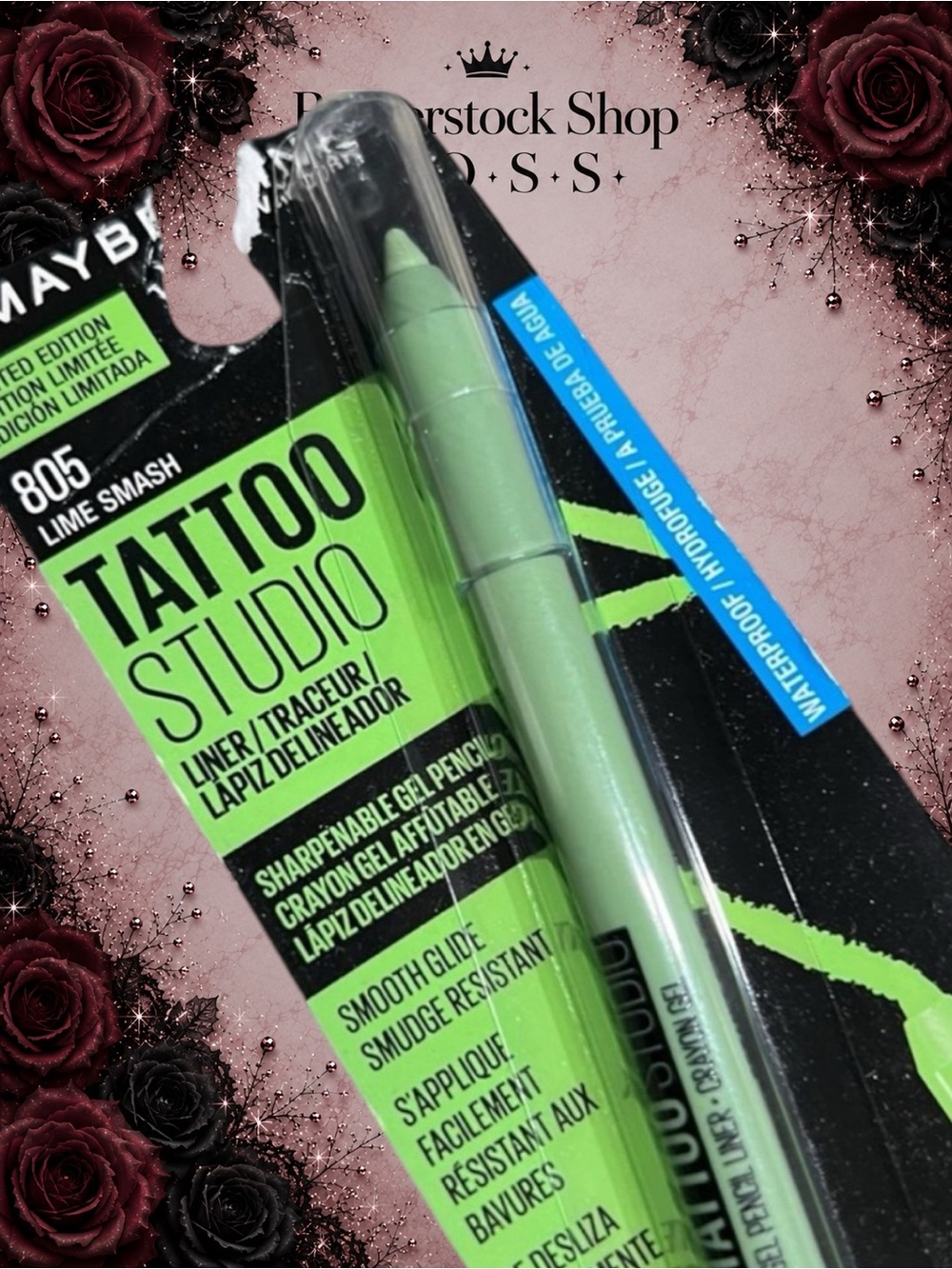 NEW Maybelline Tattoo Studio Gel Eyeliner – Lime Smash (805) – Limited Edition - Picture 4 of 4